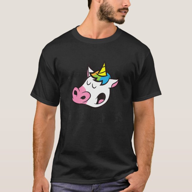 T-shirt I Hate Mornings Sleeping Unicorn (Devant)