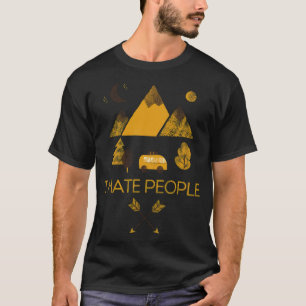 T-shirt I Hate People Camping dans le terrain de camping