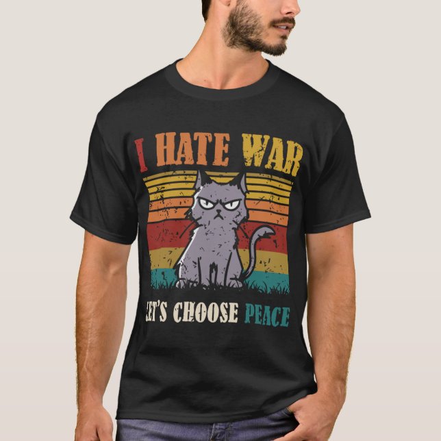 T-shirt I hate war girl (Devant)