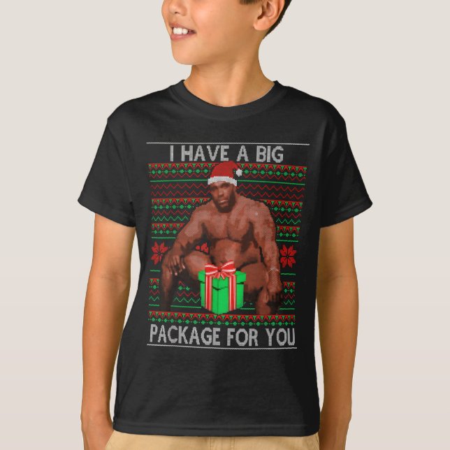 T-shirt I Have Big Package For You Santa Claus &amp; Huge  (Devant)