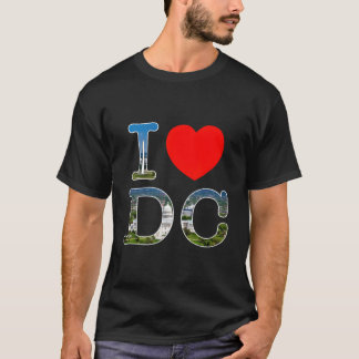 T-shirt I He Love Washington Wa Dc Font