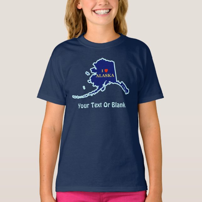 T-shirt I Heart (Amour) Alaska (Devant)