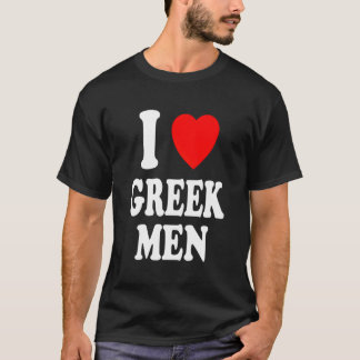 T-shirt I Heart (Amour) Grec Hommes Sexy Hot Preference At
