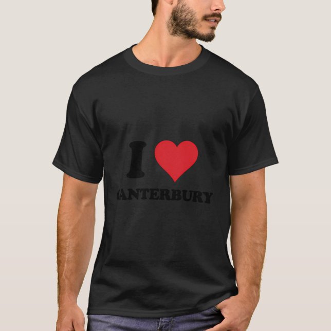 T-shirt I Heart Canterbury Love Uk (Devant)