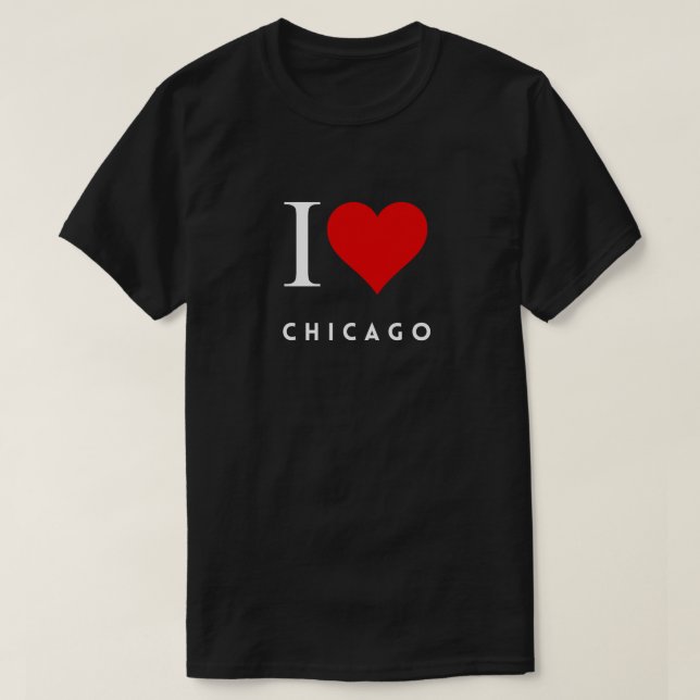 T-shirt I Heart Chicago blk Mens (Design devant)