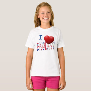 T-shirt I Heart England sur Union Jack Flag gct