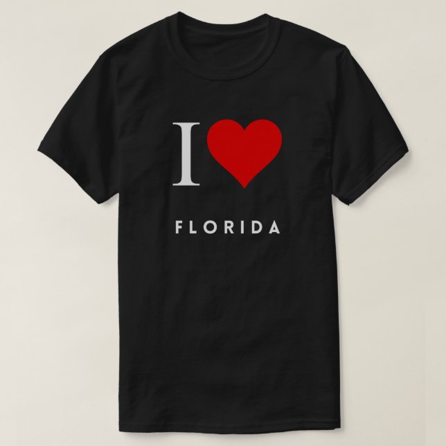 T-shirt I Heart Florida blk Mens (Design devant)