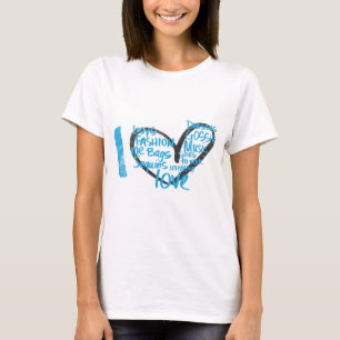 T-shirt I Heart Graffiti Aqua