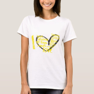 T-shirt I Heart Graffiti Jaune