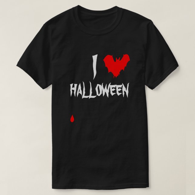 T-shirt I Heart Halloween Funny personnalisable unique (Design devant)
