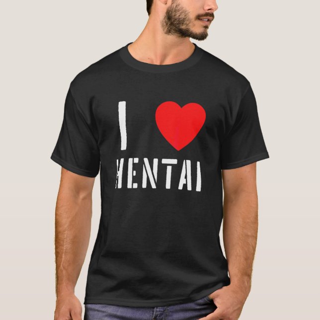 T-shirt I Heart Hentai I Love Hentai 8 (Devant)