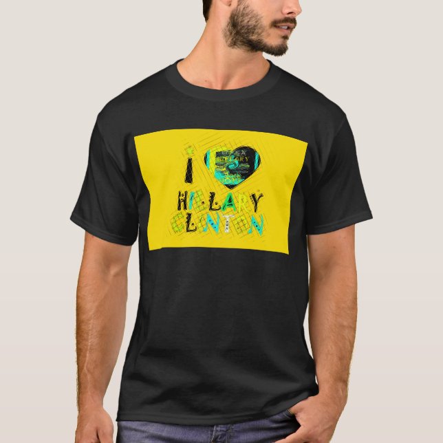 T-shirt I Heart Hillary Clinton : Graffiti Expression Art (Devant)