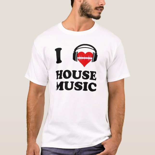 T-shirt I Heart House Music (Devant)