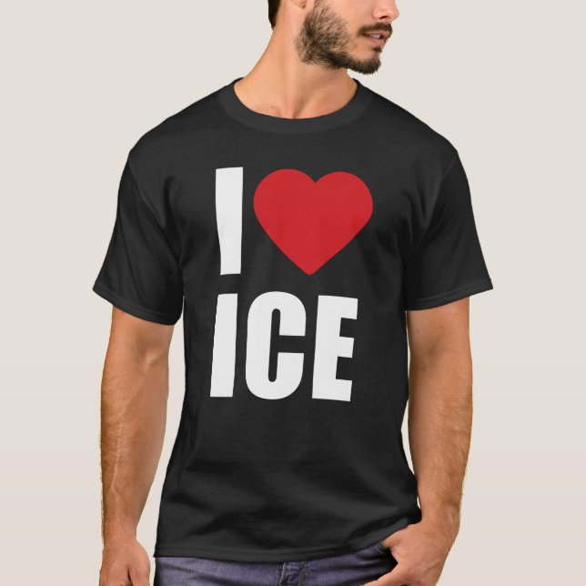 T-shirt I Heart ICE Tee Patriotic Conservative Support (Devant)