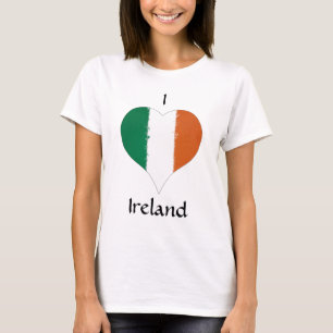 T-shirt I Heart Ireland Drapeau irlandais