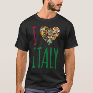T-shirt I Heart Italie Drapeau Coeur Italia Italiano M