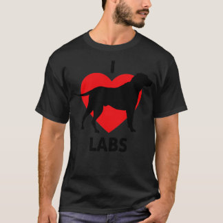 T-shirt I Heart Labs Great for Labrador Retriever Owners