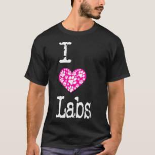 T-shirt I Heart Labs Love Labrador Chig Breeds Conditionné