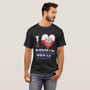 T-shirt I Heart Love Brenham Texas
