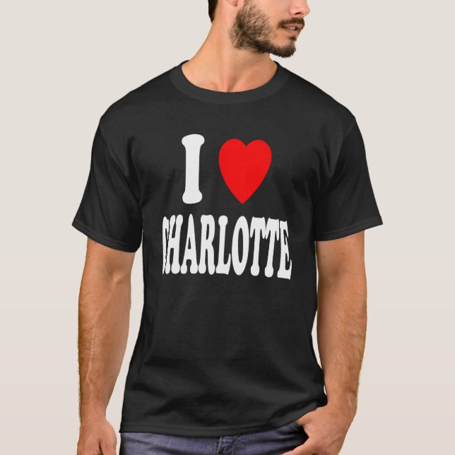 T-shirt I Heart (Love) Charlotte Cute Matching Couple Spou (Devant)