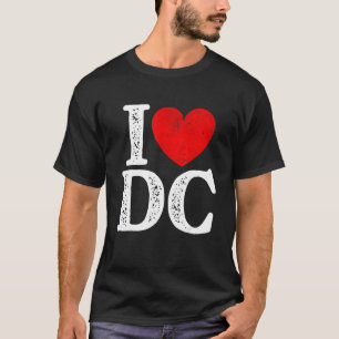 T-shirt I Heart Love Dc Washington D C Souvenir désorganis