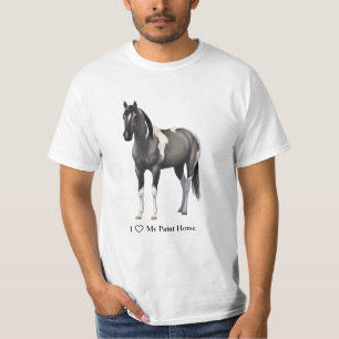 T-shirt I Heart (Love) My Grulla Pinto Paint Horse