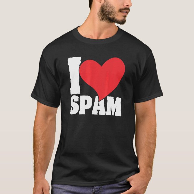 T-shirt I Heart Love Spam Canned Cooked Pork Food Spam (Devant)