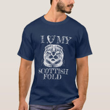 I Heart My Scottish Fold, Cat Pawprints White