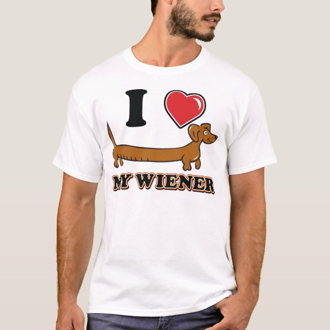 T-SHIRT I-HEART-MY-WEINER (Devant)