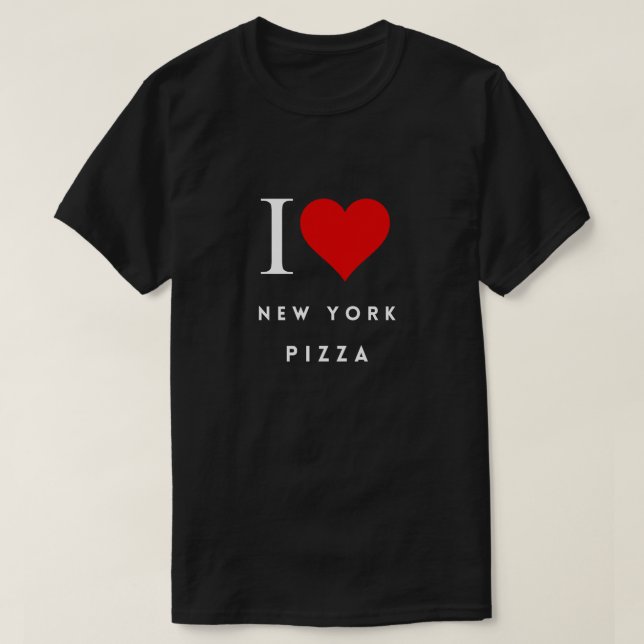 T-shirt I Heart New York Pizza blk Mens (Design devant)