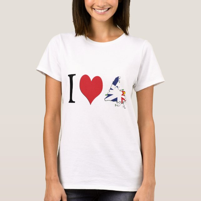 T-shirt I Heart Newfoundland (Devant)