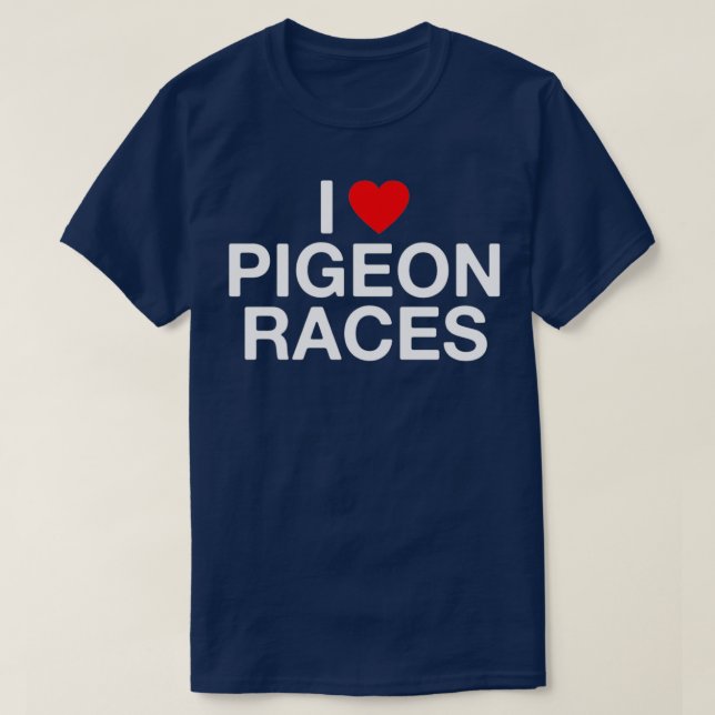 T-shirt I Heart Pigeon Races 2 (Design devant)