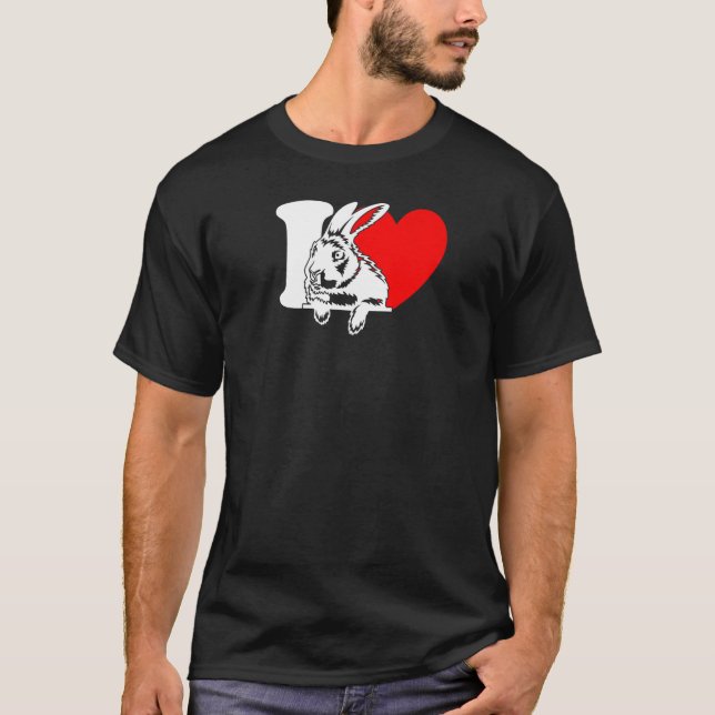 T-shirt I Heart Rabbits  Rabbit Cute Bun Bunbun Bunny (Devant)