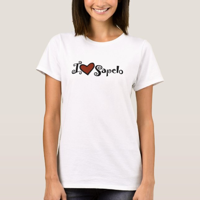 T-shirt I Heart Sapelo (Devant)