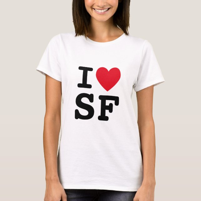 T-shirt I Heart SF Monogramme (Devant)