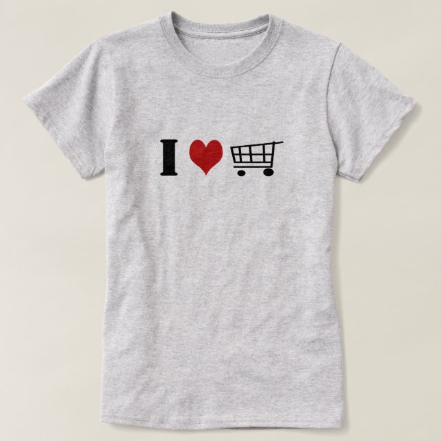 T-shirt I Heart Shopping (Design devant)