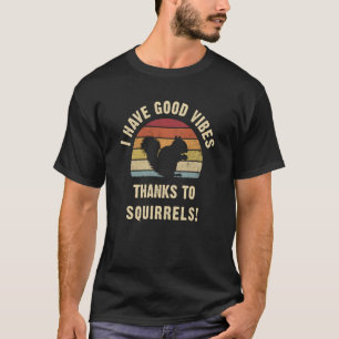T-shirt I heart Squirrels Vibes Thème Vintage Sunset Retro