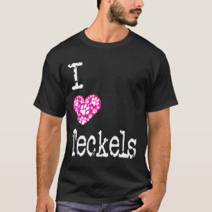 T-shirt I Heart Teckels Love Dachshund Teckel Chiens races