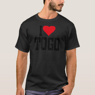T-shirt I Heart Togo avec coeur rouge J'aime Togo