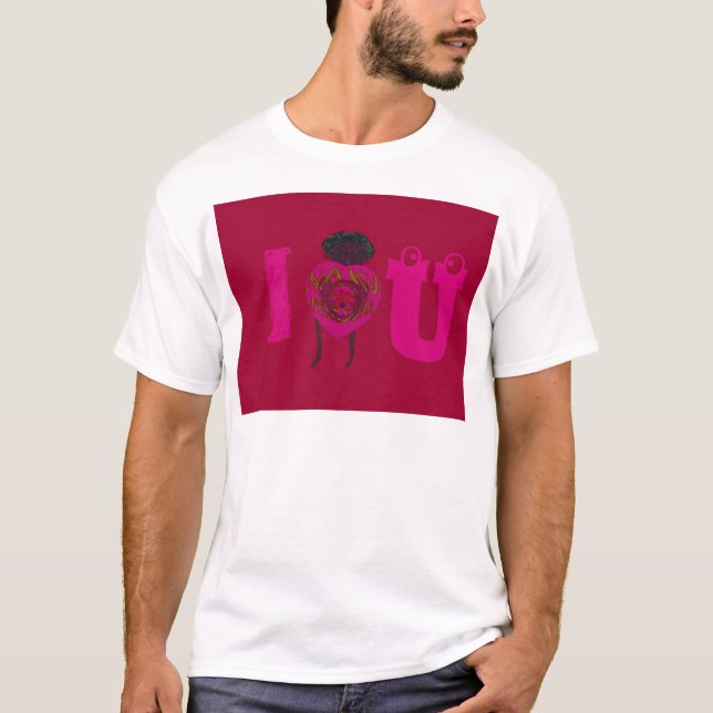 T-shirt I Heart You Nakupenda Sana Heureuse Sainte-Valenti (Devant)