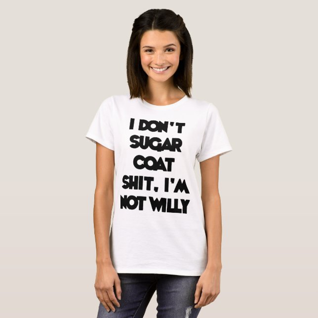 T-shirt I hommes offensifs grossiers de dessus de slogan (Devant entier)