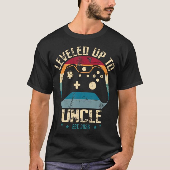 T-shirt I Leveled Up To Uncle 2026 Promoted To First Time  (Devant)