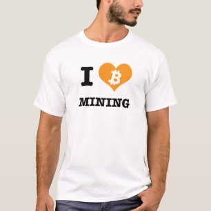 T-shirt I l'exploitation I de Bitcoin de coeur soit
