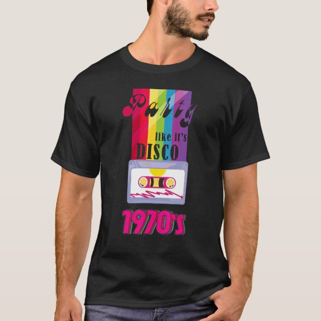 T-shirt I like Disco Outfit Party 1970s and 80s 90s Retro  (Devant)