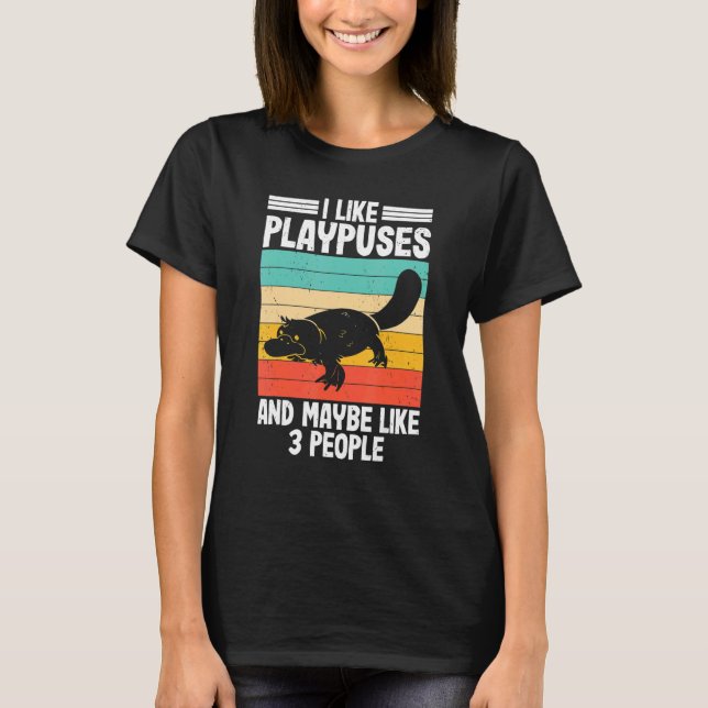 T-shirt I Like Platypus  Pltypus Pladapus Platypus Kids (Devant)