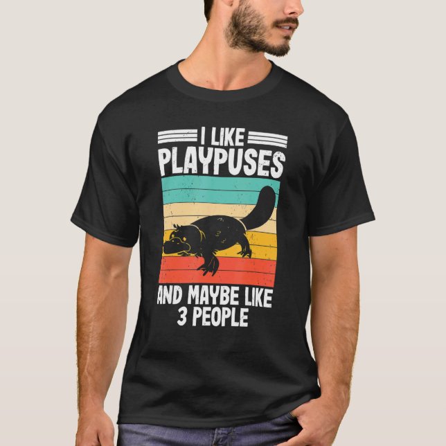 T-shirt I Like Platypus  Pltypus Pladapus Platypus Kids (Devant)