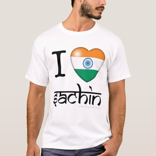 T-shirt I lLove Sachin (Tendulkar) (Devant)
