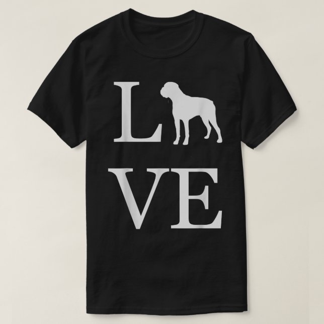 T-shirt I Loer Boer Amoureux des chiens White Graphic Prop (Design devant)