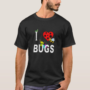 T-shirt I Logs Bugs Caterpillar Honey Bee Butterfly Insect