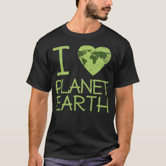 T-shirt I Lot Heart Planet Earth